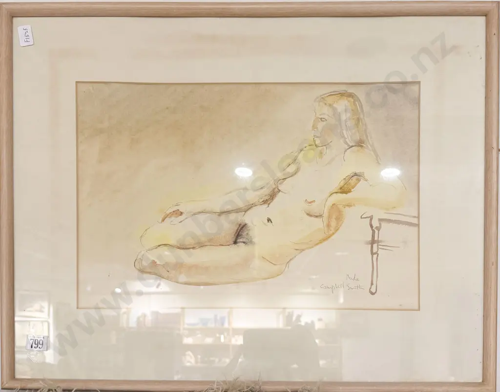 Campbell Smith - Nude - Pencil & Watercolour Image 1++