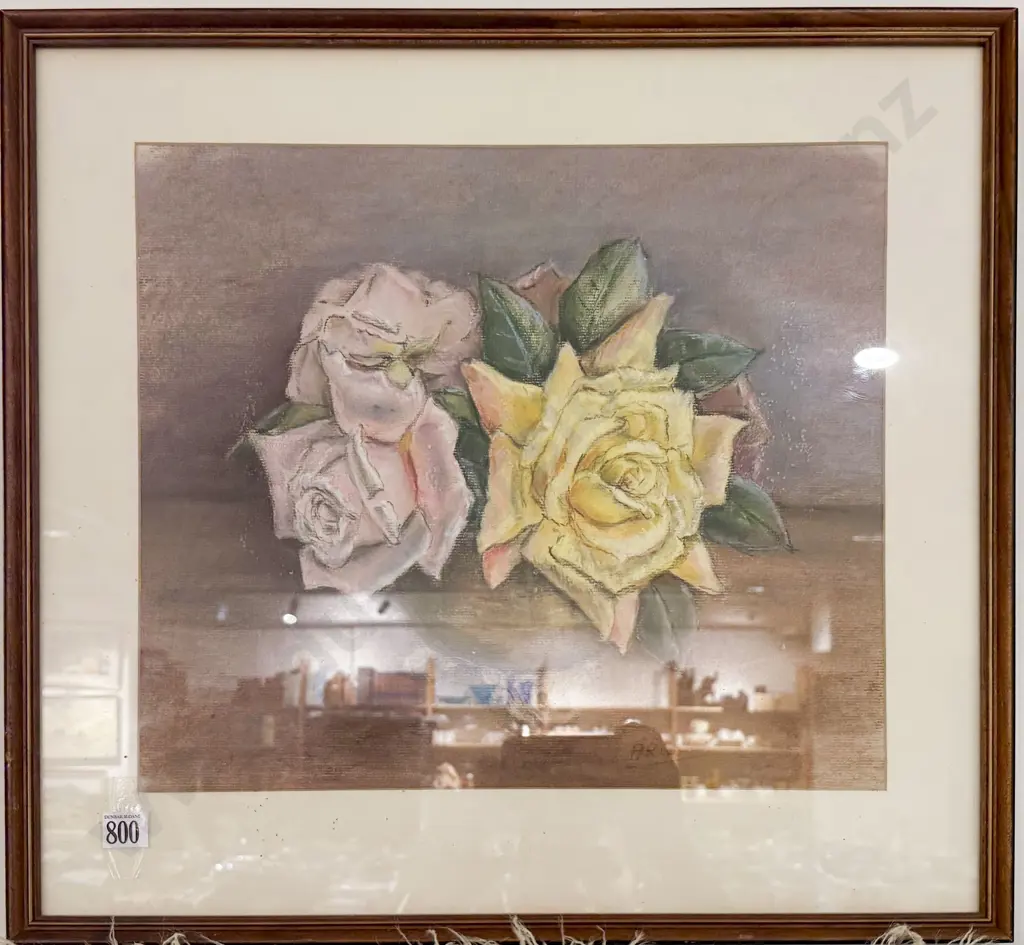 P. Riddell - Floral Still Life - Watercolour Image 1++