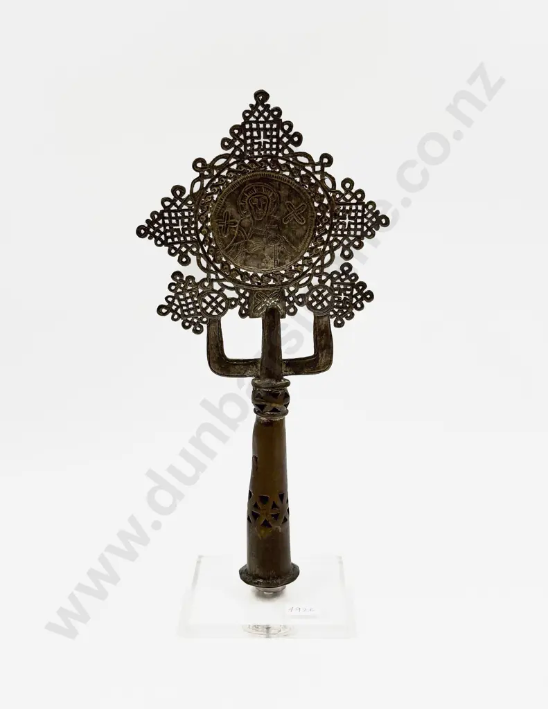 Antique Metal Finial of a Religious Staff Image 1++