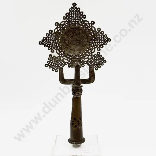 Antique Metal Finial of a Religious Staff