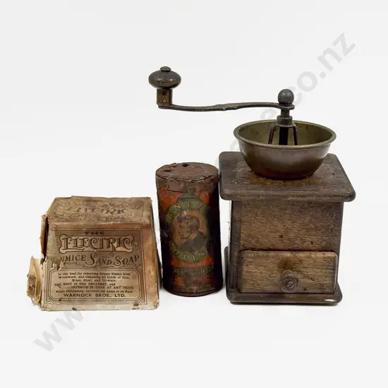 Vintage Coffee Grinder together with Knife Polish & Soap