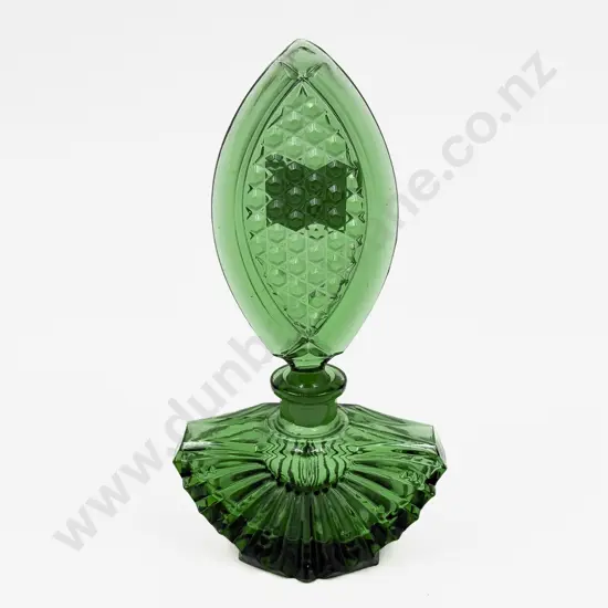 Green Glass Scent Bottle