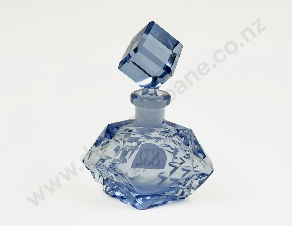 Blue Glass Scent Bottle Image 1++