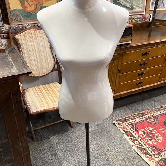 Modern Dressmakers Mannequin on Wrought Metal Base