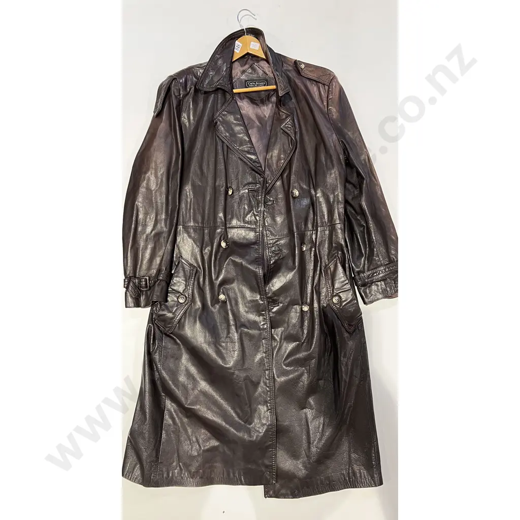 Carlo Armani Leather Coat Image 1++
