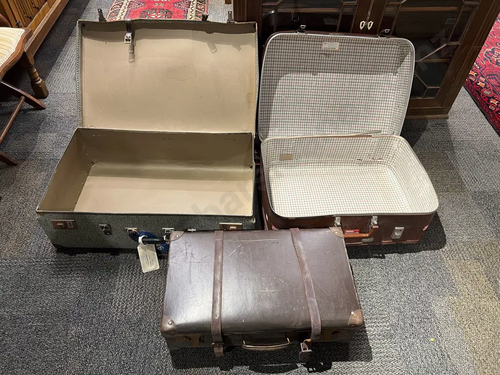 Three Vintage Suitcases Image 1++