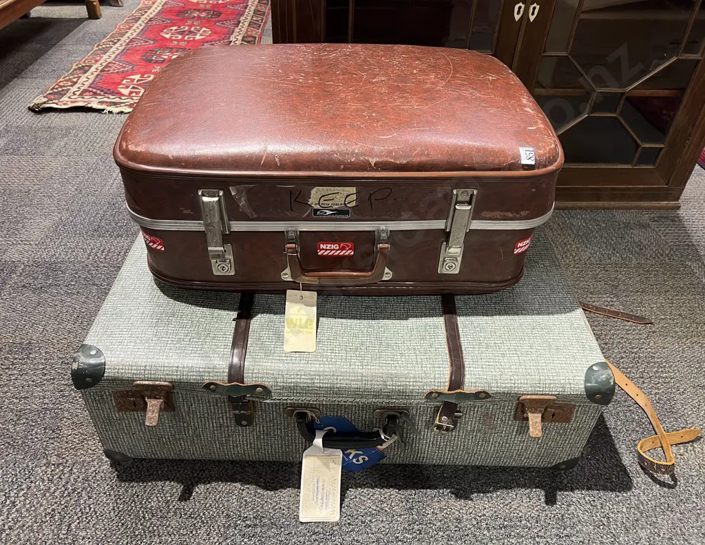 Three Vintage Suitcases Image 1++