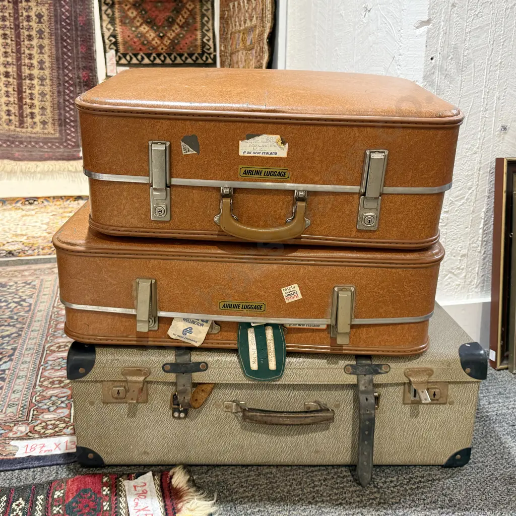 Three Vintage Suitcases Image 1++