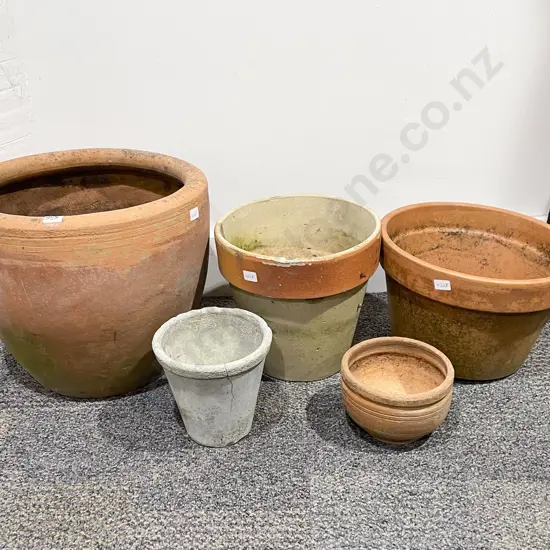 Four Assorted Terracotta Garden Pots & Other