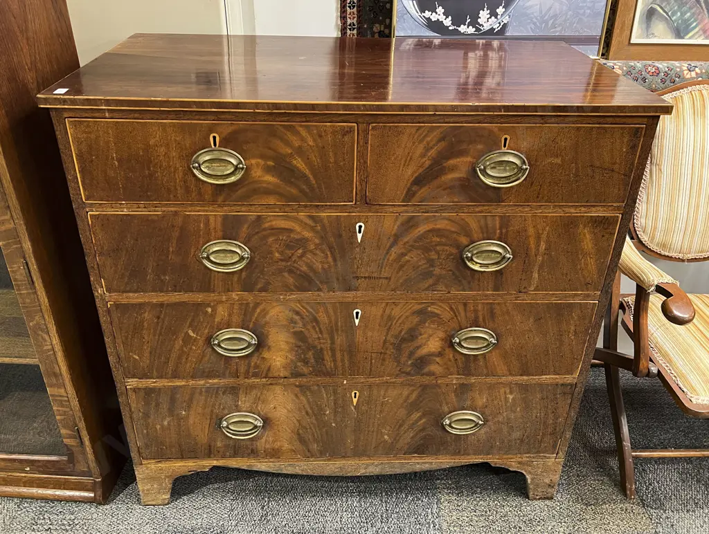 Victorian Mahogany Flat Front Chest Image 1++
