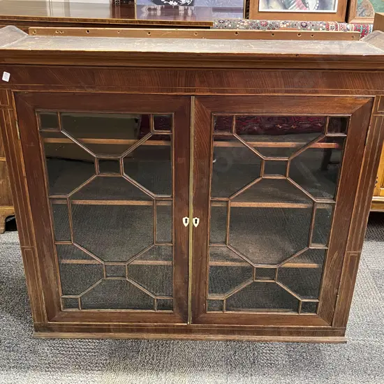 Antique Mahogany Astragal Glazed Door Bookcase