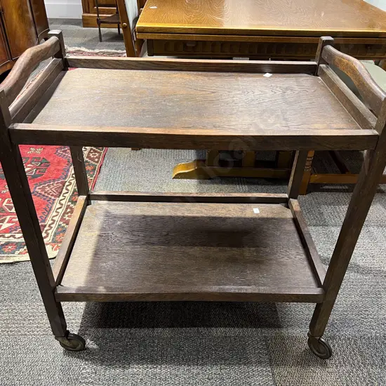 Oak Two Tier Tea Trolley
