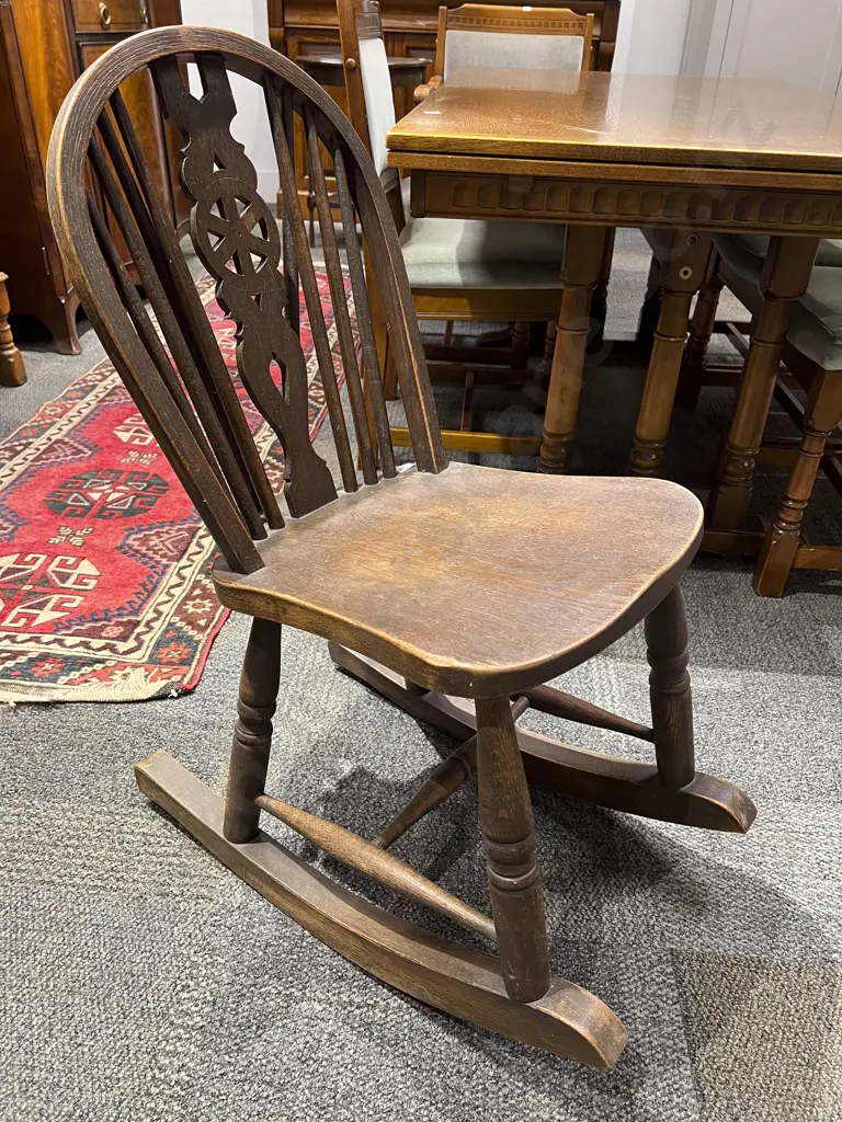 Oak Windsor Rocking Chair Image 1++
