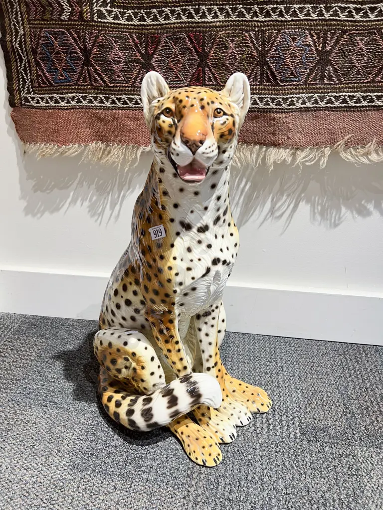 Large Italian Ceramic Cheetah Image 1++
