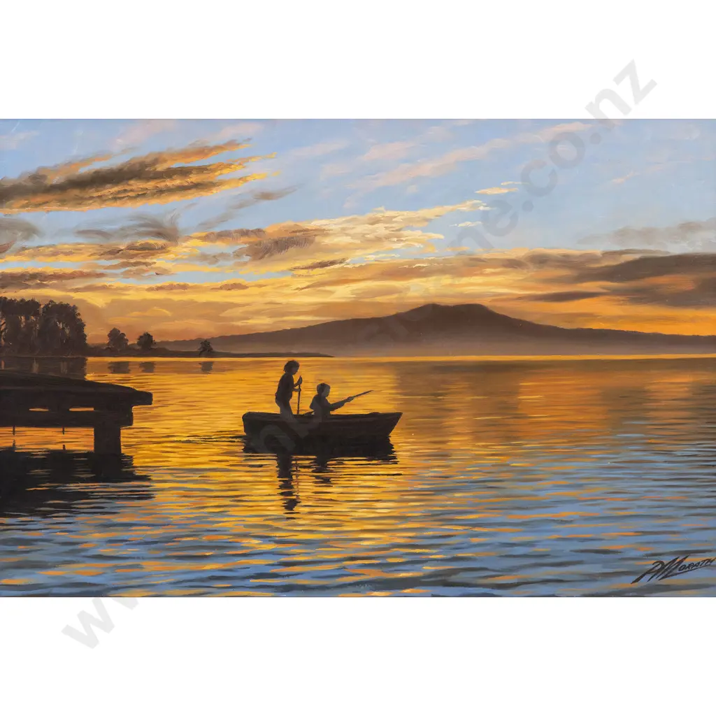 Peter Morath - Sunset over Rangitoto - Hauraki Gulf Image 1++