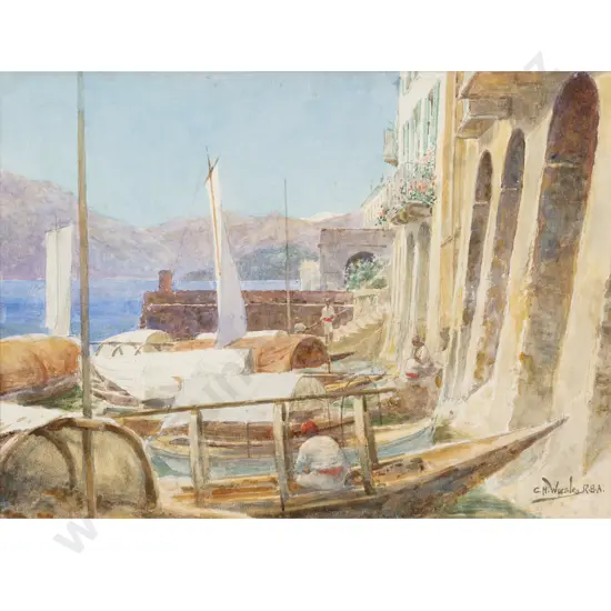 Charles Nathaniel Worsley - The Boat Harbour - Tremezzo - Italy