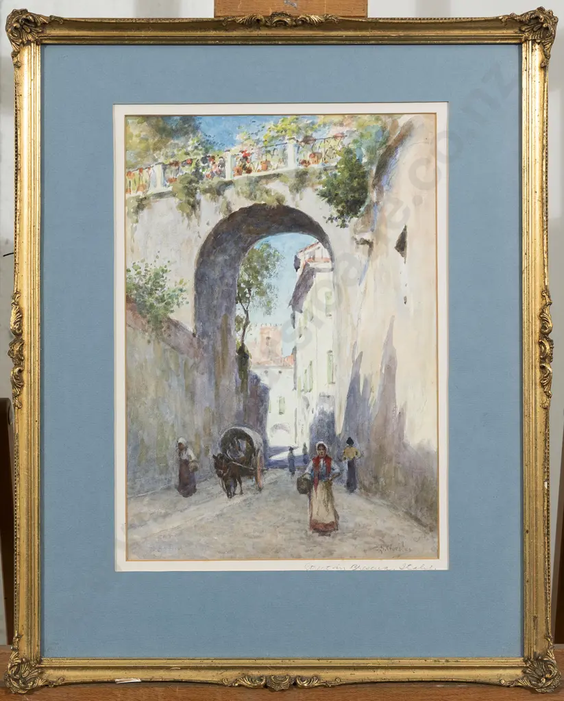 Charles Nathaniel Worsley - A Street in Brescia - Italy Image 1++