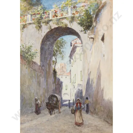 Charles Nathaniel Worsley - A Street in Brescia - Italy