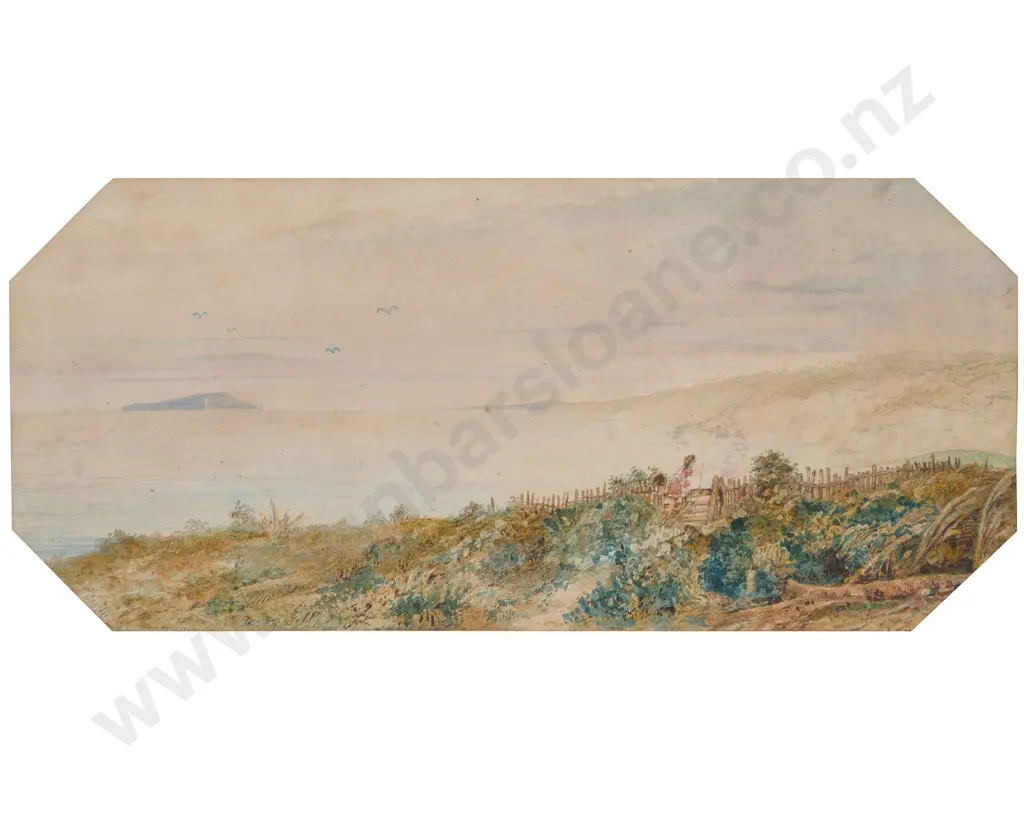 Attributed Samuel Charles Brees - Pokaroa & the Island of Kapiti Image 1++