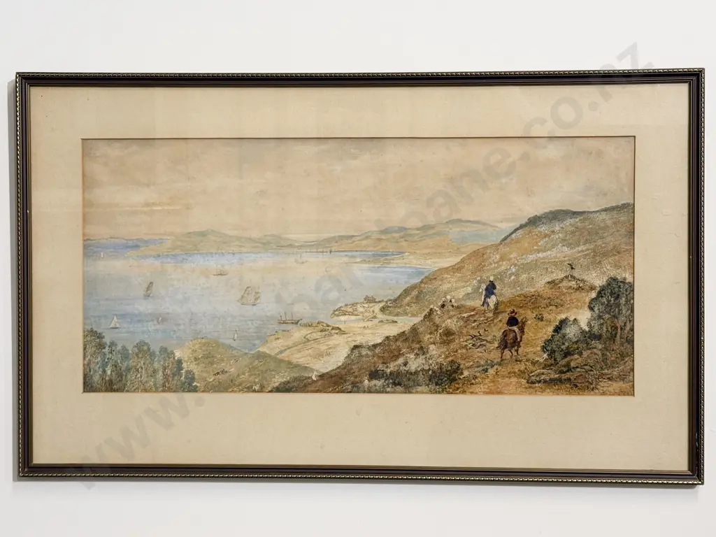 Attributed Samuel Charles Brees - Town of Wellington - Port Nicholson - from Kai-Warra-warra Hill Image 1++