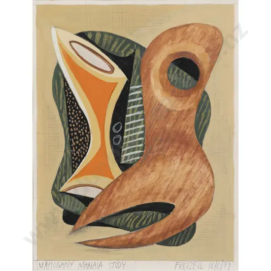 Dick Frizzell - Mahogany Manaia Study