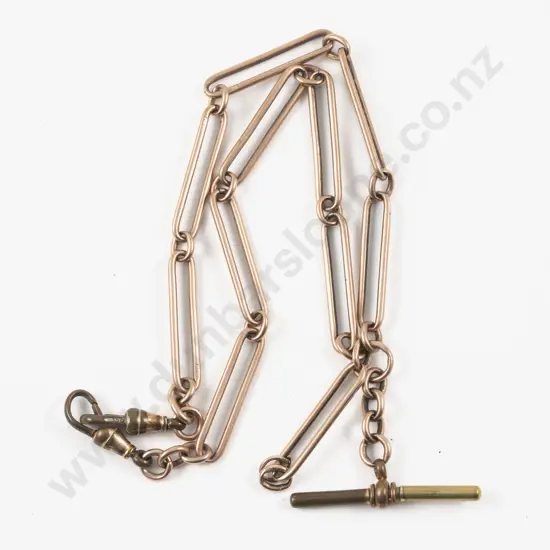 Victorian 9ct Rose Gold Fancy Link Albert Chan