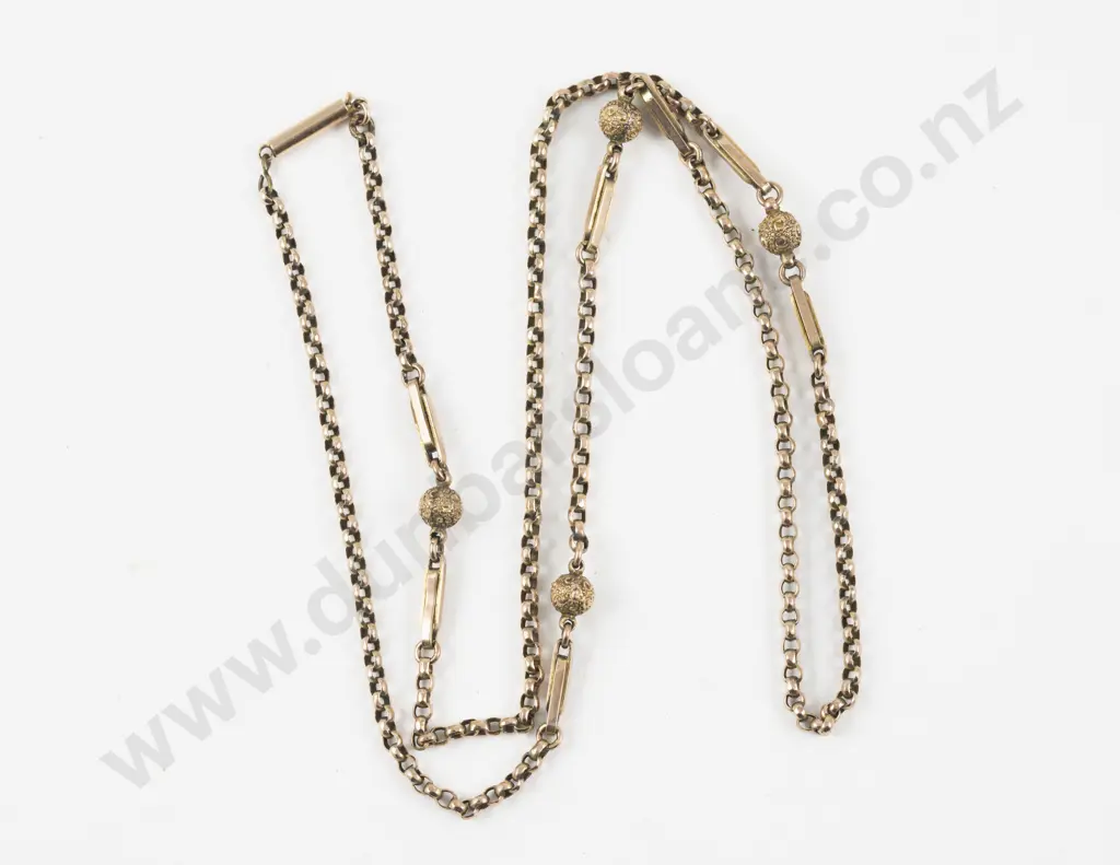 Victorian 15ct Gold Fancy Link Neck Chain Image 1++
