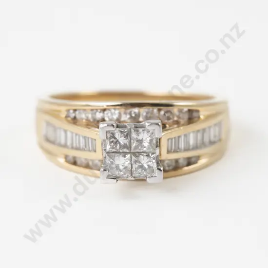 14ct 40Stone Diamond Ring