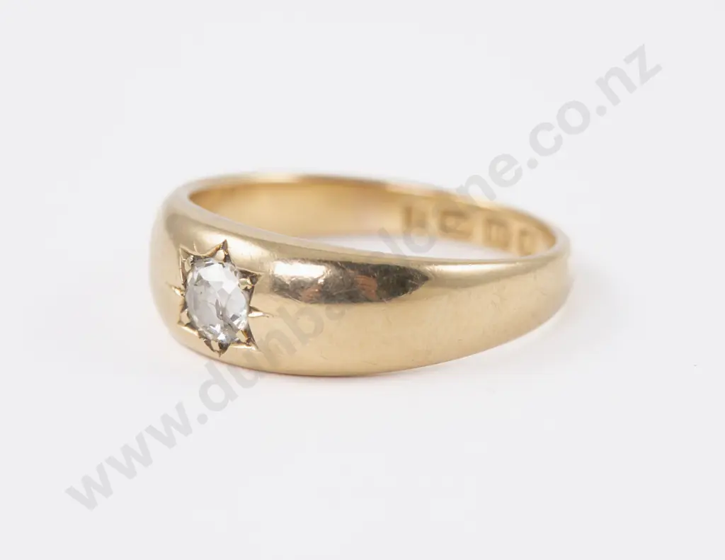 18ct Solitaire Diamond Band Ring Image 1++