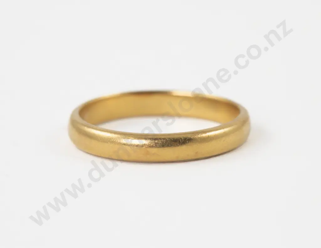 22ct Gold Plain Band Ring Image 1++
