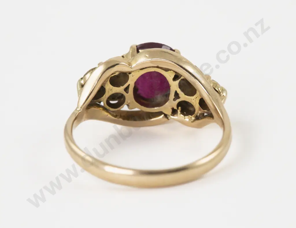 18ct Seven Stone Ruby and Diamond Ring Image 1++