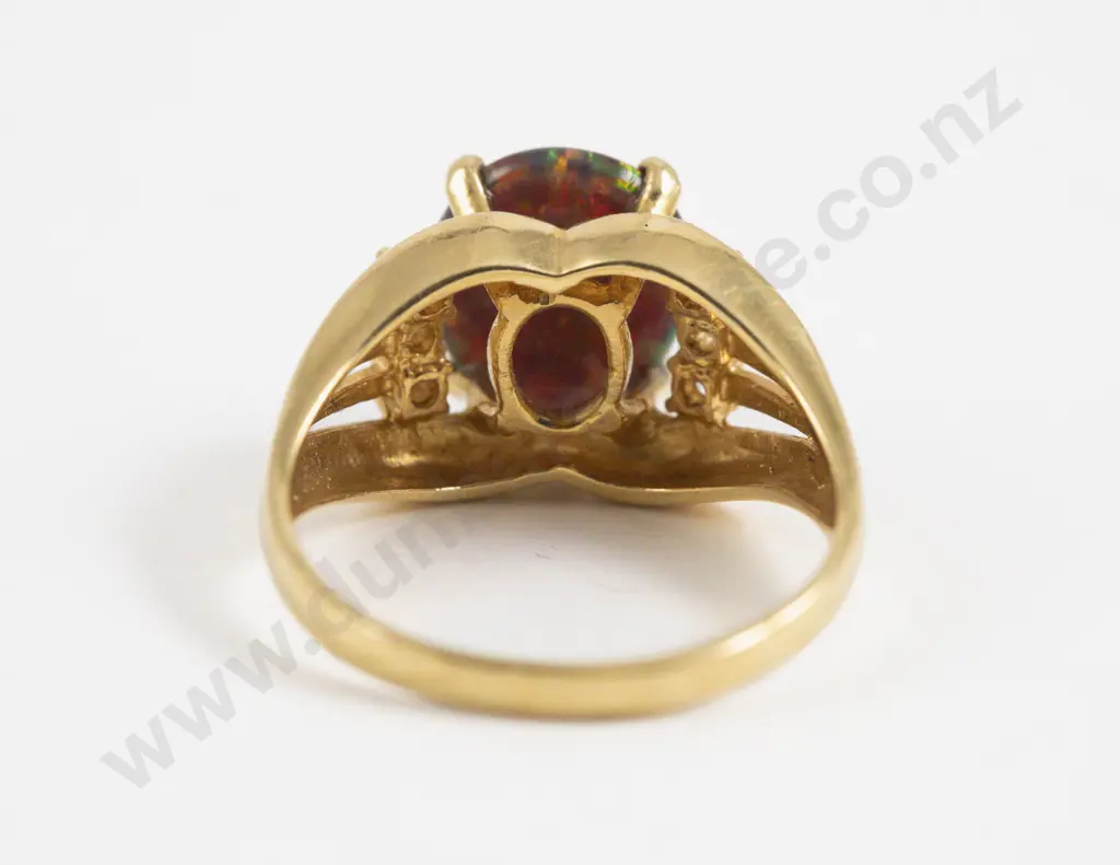 20ct Seven Stone Opal and Diamond Dress Ring Image 1++
