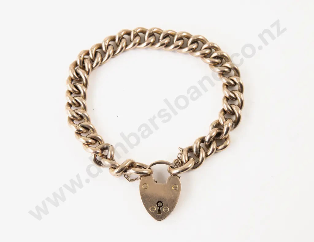 9ct Fancy Curb Link Bracelet Image 1++