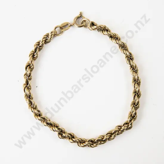 18ct Fancy Rope Twist Bracelet