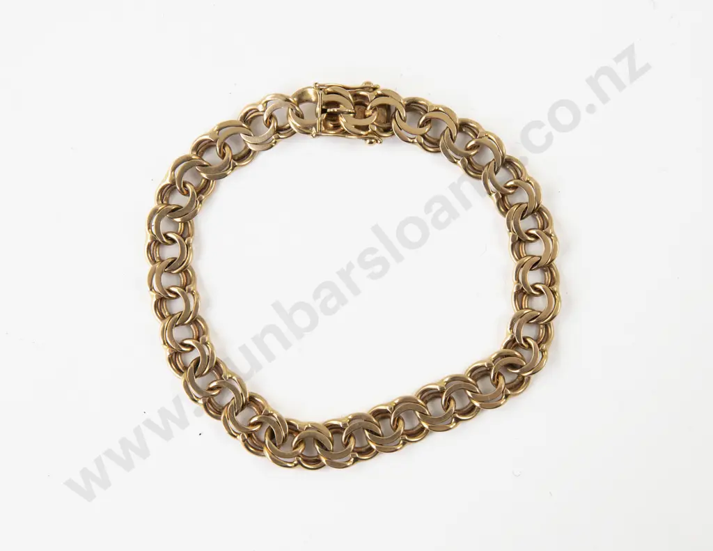 18ct Flat Fancy Link Bracelet Image 1++