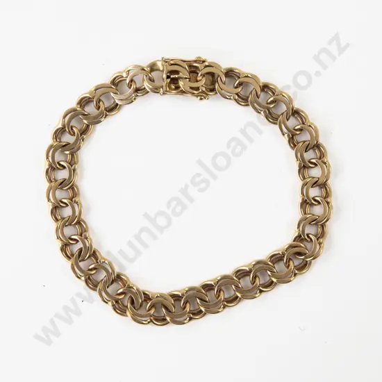 18ct Flat Fancy Link Bracelet