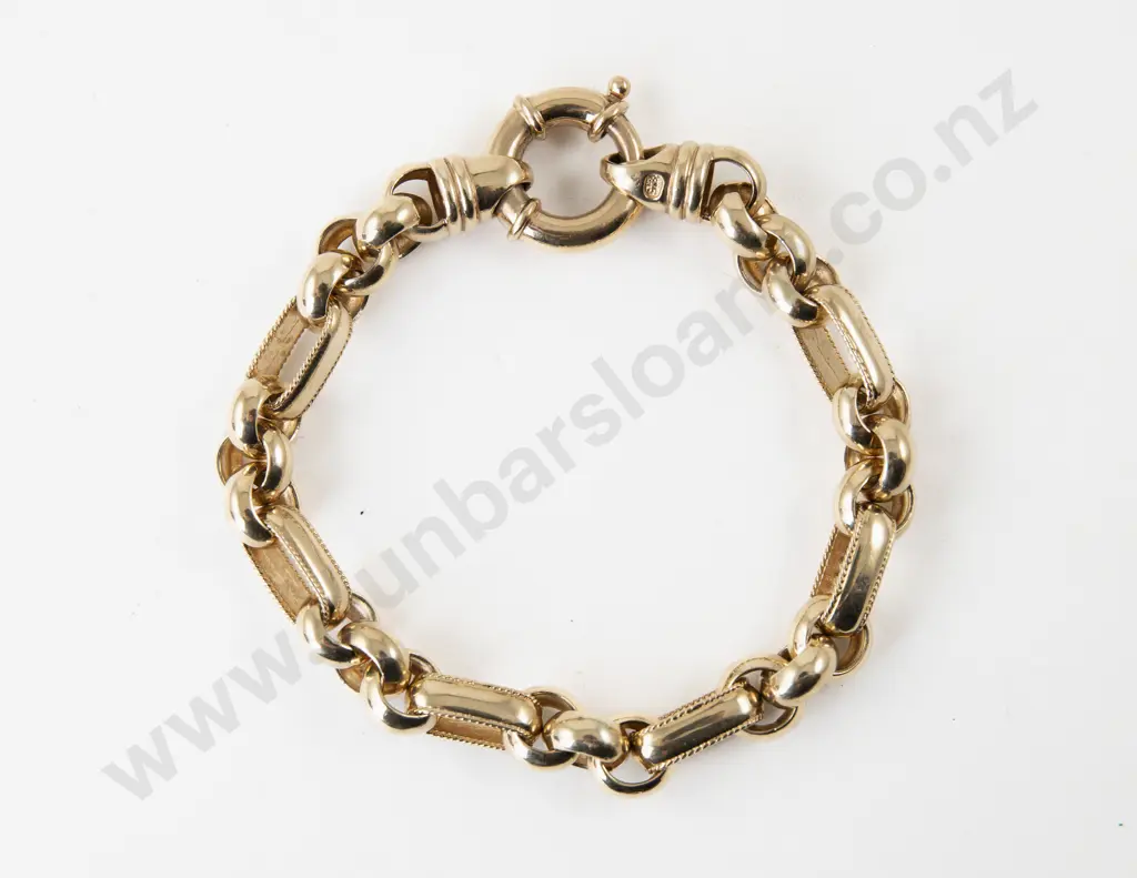9ct Fancy Link Bracelet Image 1++