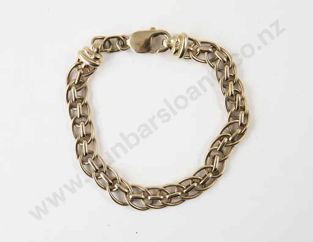 9ct Fancy Curb Link Bracelet Image 1++
