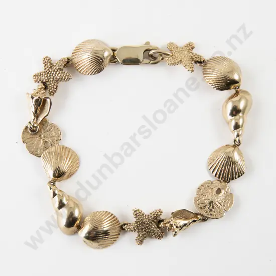 14ct Fancy Ocean Themed Bracelet