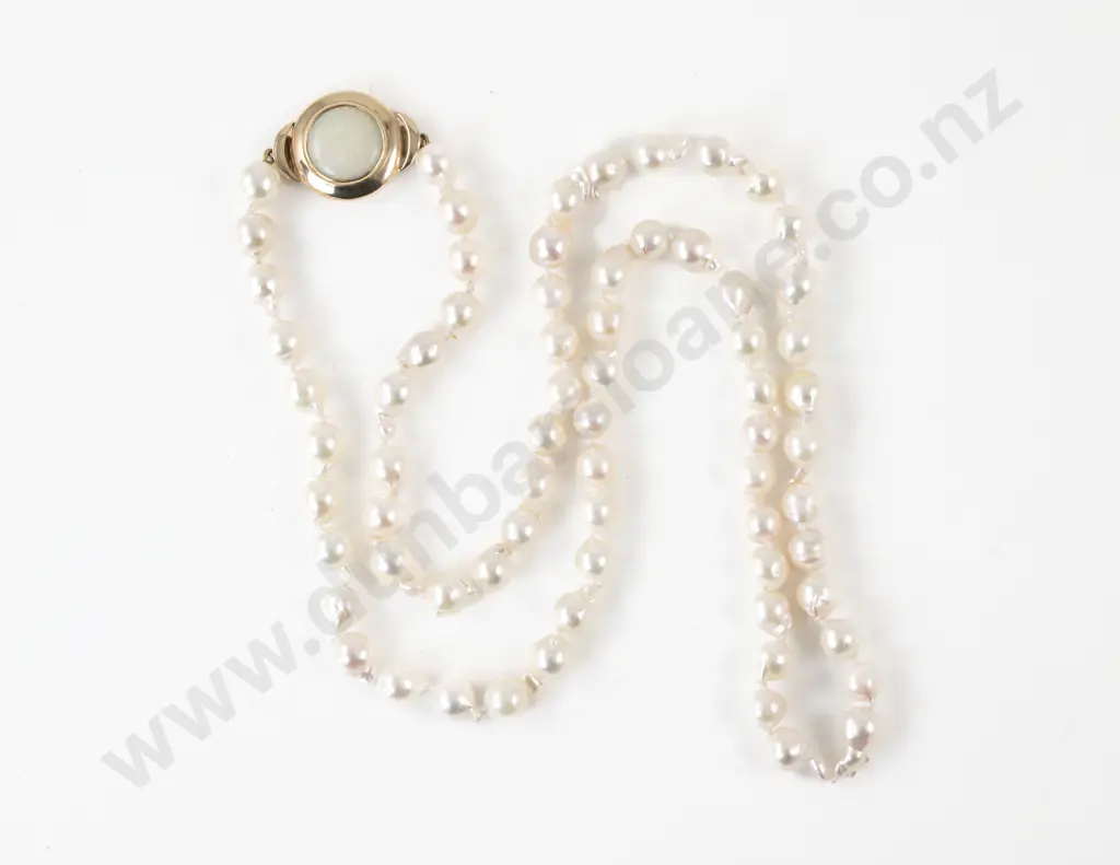 Single Strand Uniform Baroque Pearl Necklace Image 1++