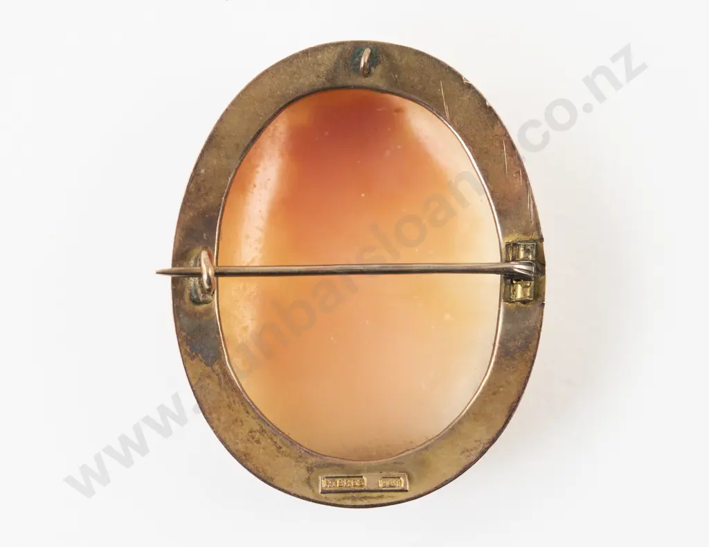 9ct Framed Classical Portrait Cameo Brooch Image 1++