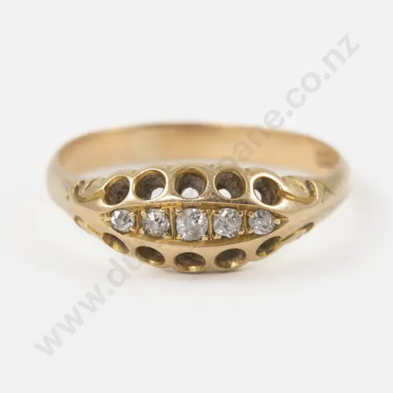 Edwardian 15ct Five Stone Diamond Ring