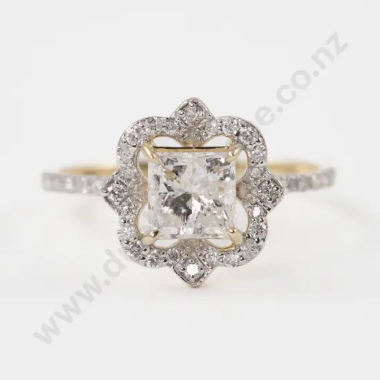 14ct 43Stone Diamond Cluster Ring