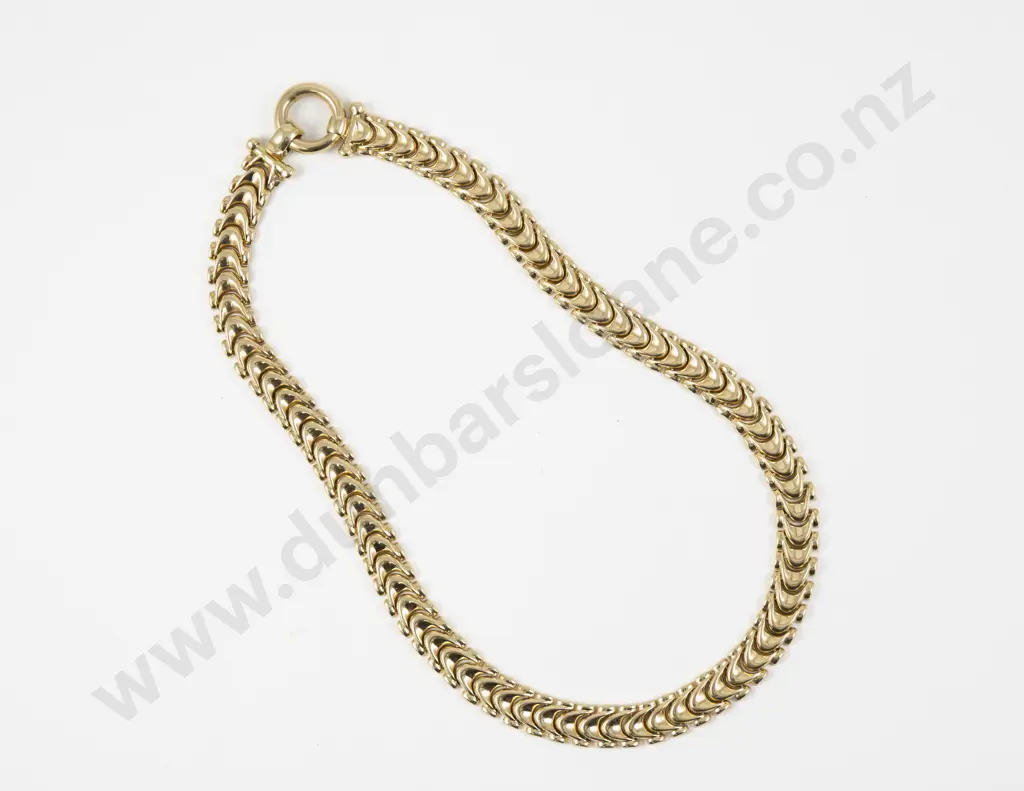 14ct Flat Fancy Link Neck Chain Image 1++