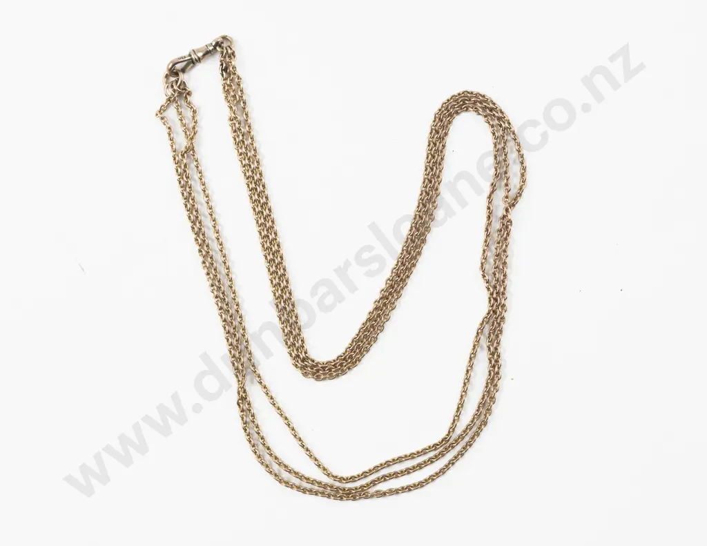 9ct Triple Strand Fancy Link Neck Chain Image 1++
