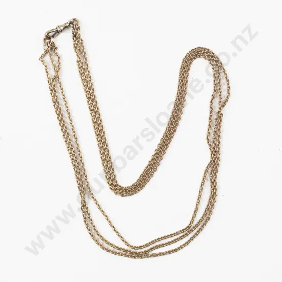 9ct Triple Strand Fancy Link Neck Chain