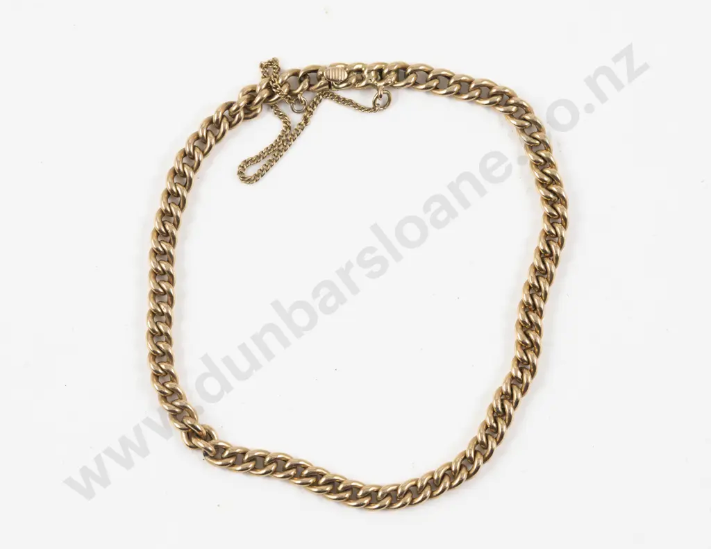 18ct Fancy Curb Link Bracelet Image 1++
