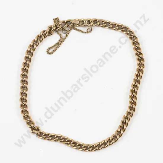 18ct Fancy Curb Link Bracelet