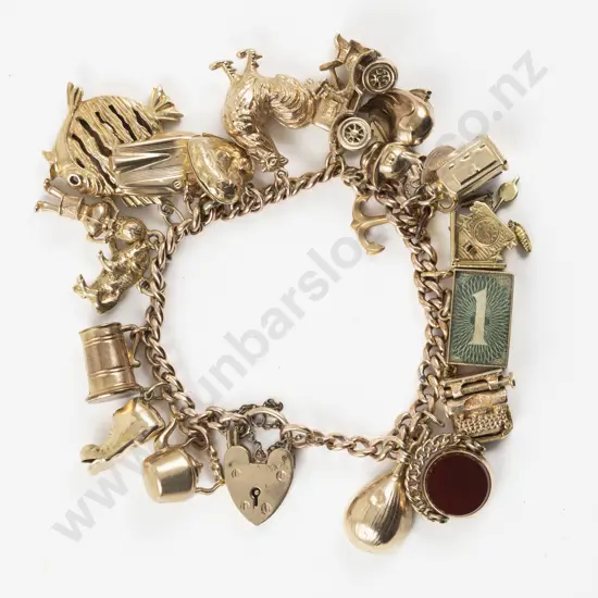 9ct Curb Link Charm Bracelet