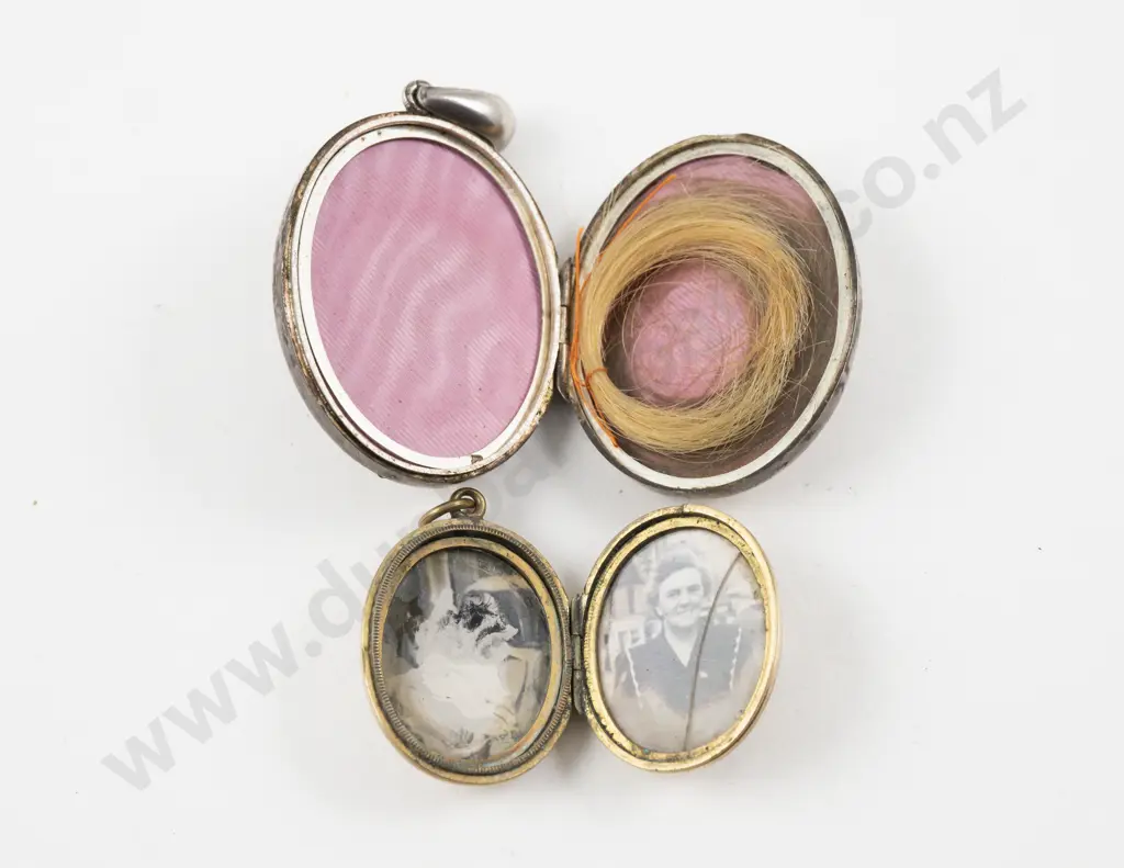 Two Victorian Gold and S/S Photo Lockets Image 1++